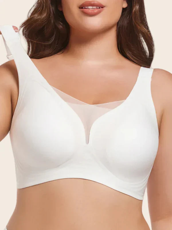 Plus Size V Neck Wireless Bra
