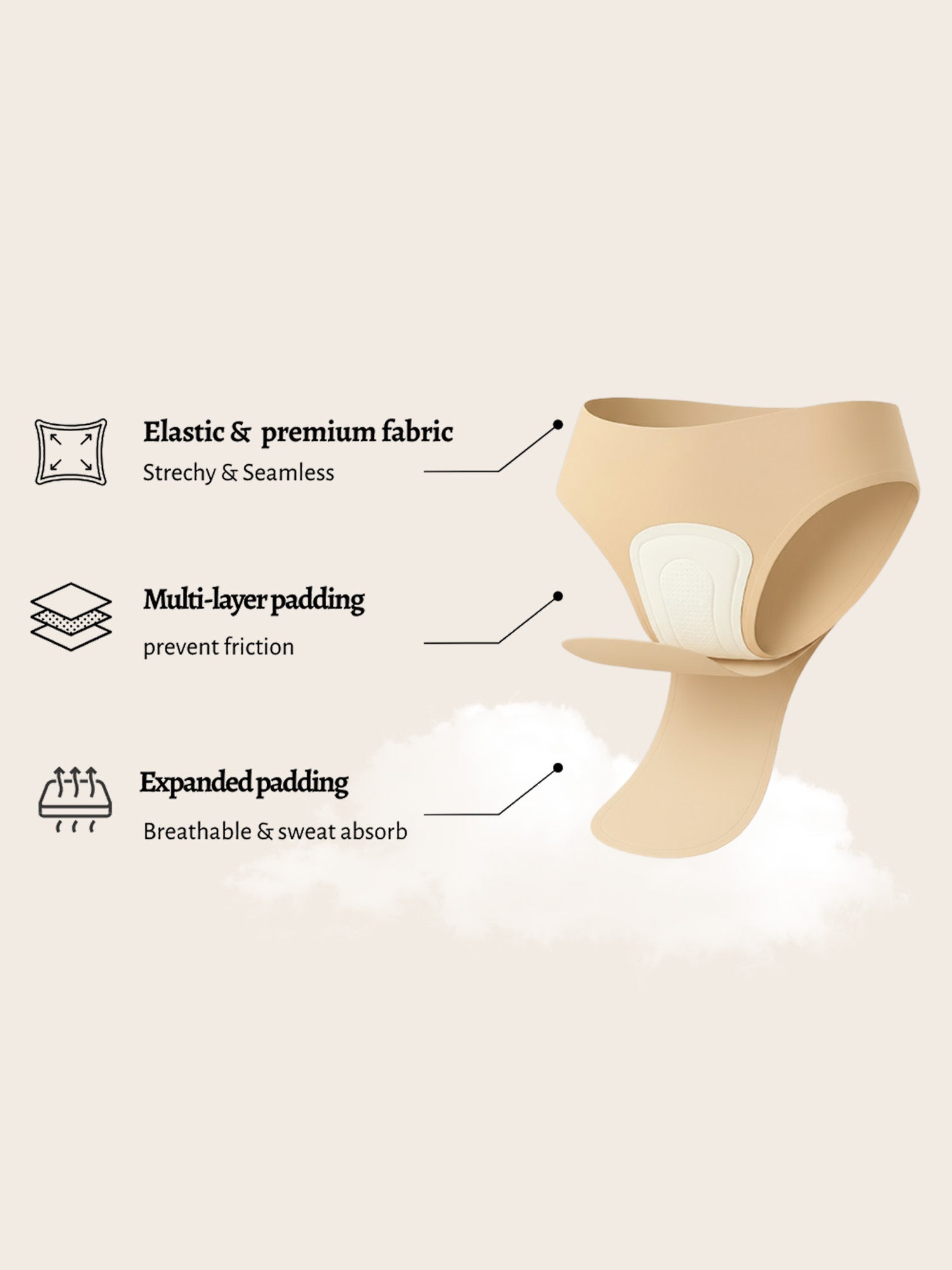 Soft Intention No Show Camel Toe Cover Thongs