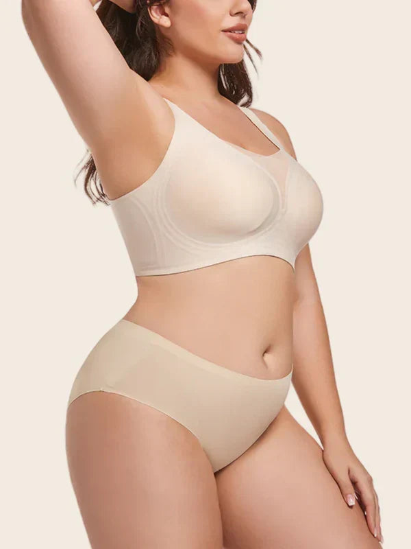 Plus Size V Neck Wireless Bra