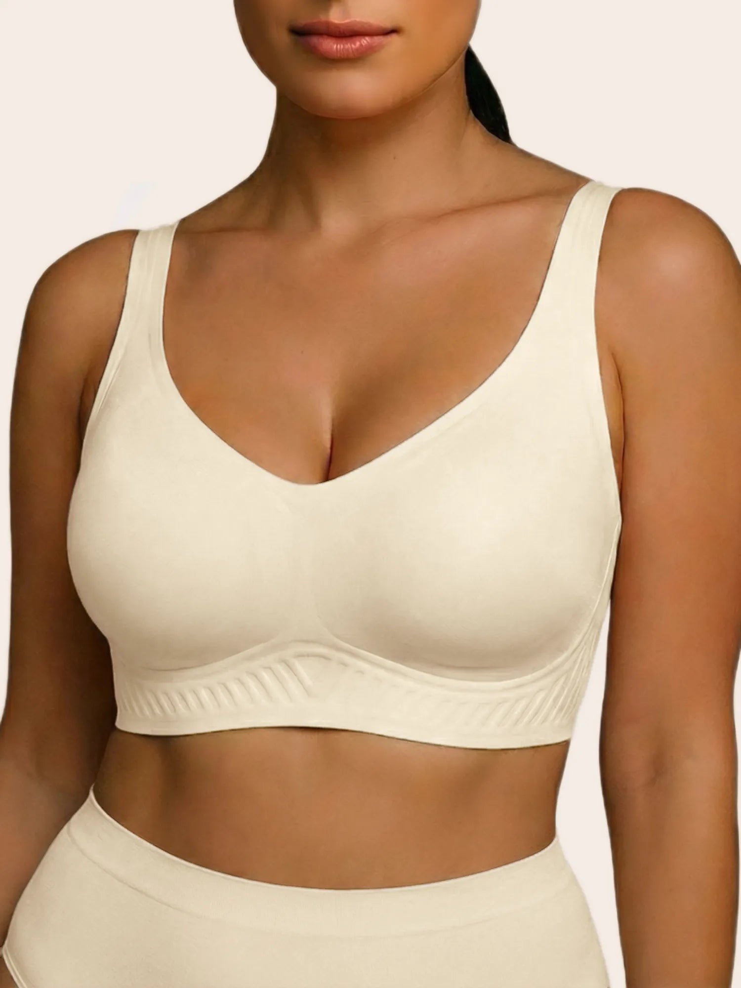 U/Cross Back Wireless Push Up Seamless Bra
