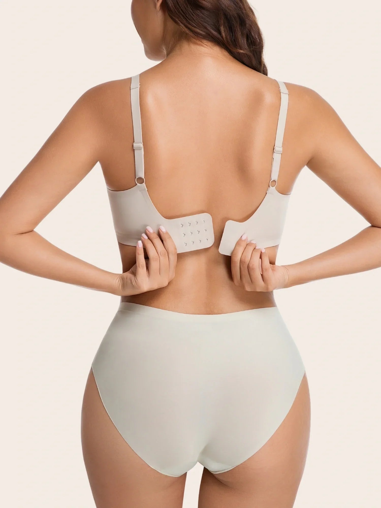 Side view of Deep V Jelly Bra showing seamless contour and full coverage